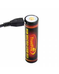 18650 Uppladdningsbart USB Batteri TrustFire, PCB, 3,7V, 3400mAh, Medföljande Sladd, Laddningsfunktion