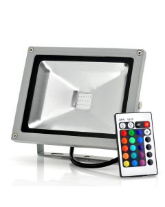 20W RGB LED-strålkastare, vattentät med fjärrkontroll
