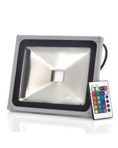 30W RGB FärgLED-strålkastare, vattentät med fjärrkontroll