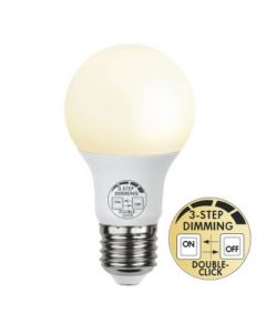 Smart LED Opal, E27, 2700K, 8,5W, 750lm, sisäänrakennettu 3-vaiheinen napsautushimmennys