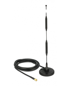 Delock LTE Antenna SMA plug 5 dBi fixed omnidirectional with magnetic