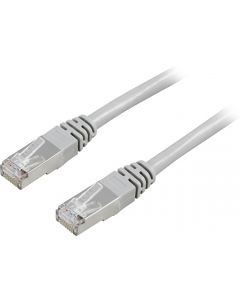 DELTACO F/UTP, Cat5e patchkabel, 25m, grå
