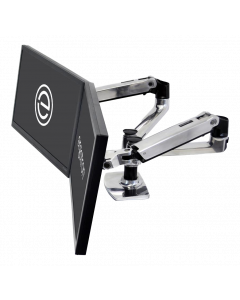 Ergotron LX Side-by-side Dual arm polished aluminium