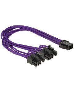 DeLOCK adapterkabel, 6-pin PCI-Express till 2x8-pin PCI-Express, 0,3m