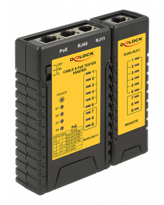 Delock kaapelitesteri RJ45 / RJ12 / PoE