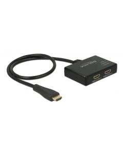Delock HDMI Splitter 1 x HDMI in > 2 x HDMI out 4K
