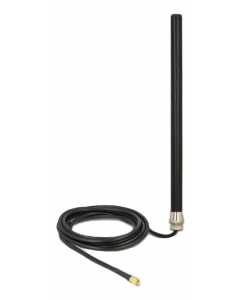 Delock LTE UMTS GSM-antenn SMA hane, 3 dBi, RG-58, 3 m, svart