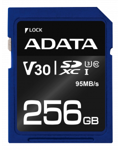 ADATA UHS-I U3 V30S 256GB SDXC R/W: 95/60