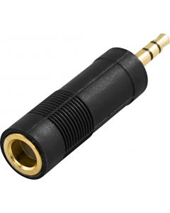DELTACO teleadapteri 6,3mm ho - 3,5mm stereo ha
