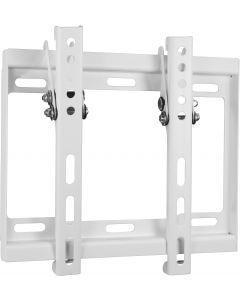 DELTACO Väggfäste, 23-42", 40 kg, tilt 14, VESA 75x75-200x200mm, vit