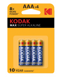 Kodak MAX alkaline AAA battery (4 pack)