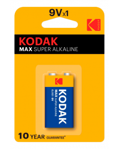 Kodak MAX alkaline 9V battery (1 pack)