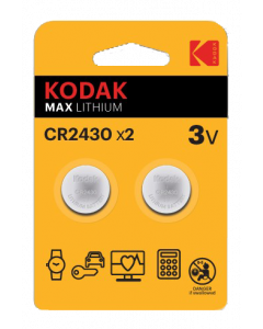Kodak Max lithium CR2430 battery (2 pack)