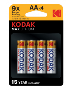 Kodak Max lithium AA battery (4 pack)
