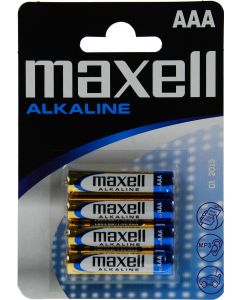 Maxell batterier, AAA (LR03), Alkaline, 1,5V, 4-pack