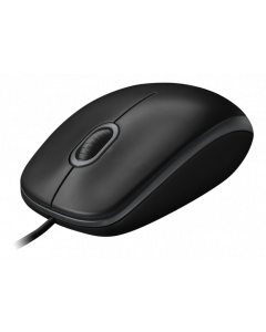 Logitech B100 optisk USB mus, 800 dpi, 180 cm kabel, svart
