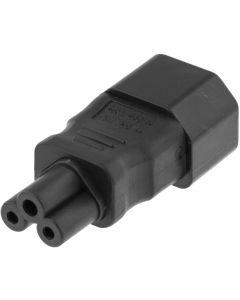 DELTACO Strömadapter, IEC 60320 C14 till IEC 60320 C5, 250V/2,5A, svar