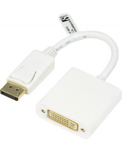 DELTACO DisplayPort till DVI-D singlelink adapter, Full HD i 60Hz,