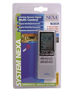 Nexa, trådlös digital fjärr, På/Av, dimmer, timer, klocka, 16 kana