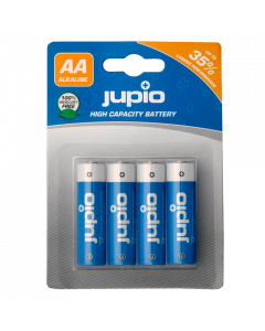 Jupio AA alkaliparistot, LR6, 1,5V, ei ladattava, sininen