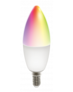 DELTACO SMART HOME LED-lampa, E14, WiFI, 5W, RGB, dimbar, vit