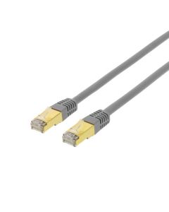 DELTACO S/FTP Cat7 patchkabel, LSZH (halogenfri),30m, grå