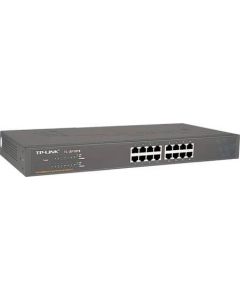 TP-LINK nätverksswitch, 16-ports, 10/100 Mbps, RJ45, 19"