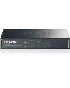 TP-LINK switch 8x10/100/1000Mbps, RJ45, 4xPoE, bordsmodell, svart