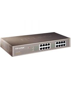 TP-LINK, nätverksswitch, 16-ports 10/100/1000Mbps, RJ45, metall, 19"