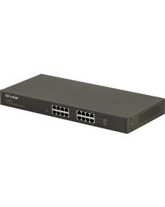 TP-LINK, nätverksswitch, 16-ports 10/100/1000Mbps, RJ45, metall, 19"