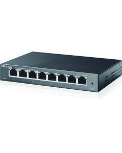 TP-LINK, nätverksswitch, Easy smart 8x10/100/1000Mbps, RJ45, metall
