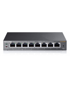 TP-Link 8-port Gigabit Easy Smart Switch, PoE 55W, 802.3af, metall, sv