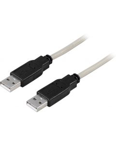 DELTACO USB 2.0 -kaapeli Tyyppi A uros - Tyyppi A uros 5 m