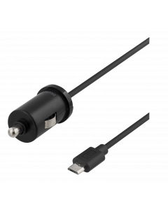 DELTACO billaddare med Micro USB, 2,4A, 1xUSB Micro B ha, 1m, svart