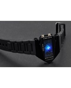 Svart  LED klocka som kan skifta färg