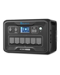 Bluetti AC300, expanderbar solcells powerstation, växelriktare, UPS batteribackup, lagra solel