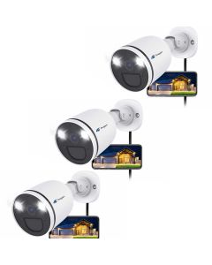 3st trådlösa övervakningskameror Asgari 1440PRO Smartcam, 1440p Trådlös FHD IP Kamera, 20m IR, 114°, microSD, WDR, rörelselarm