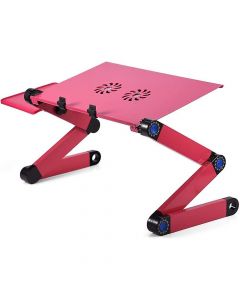 Rosa laptopbord med 2st fläktar