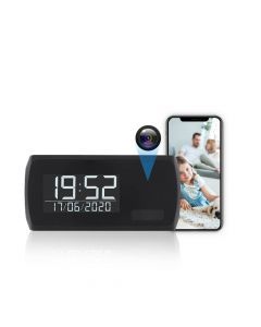 Övervakningskamera i Bordsklocka SpyCam PRO Clock, Lång Standby, Mörkerseende, Rörelsedetektion, WIFI