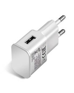 USB-Väggladdare, 2A, 5V, Vit
