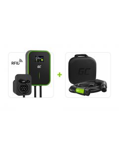 Latauslaatikko, Greencell Wallbox GC EV PowerBox 22kW RFID + Green Cell Kaapeli GC EV Type 2 22kW 5m