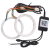 LED-lyhty Halo-rengas Angel Eyes, 2 kpl, 6W, Bluetooth, Kaukosäädin, RGB